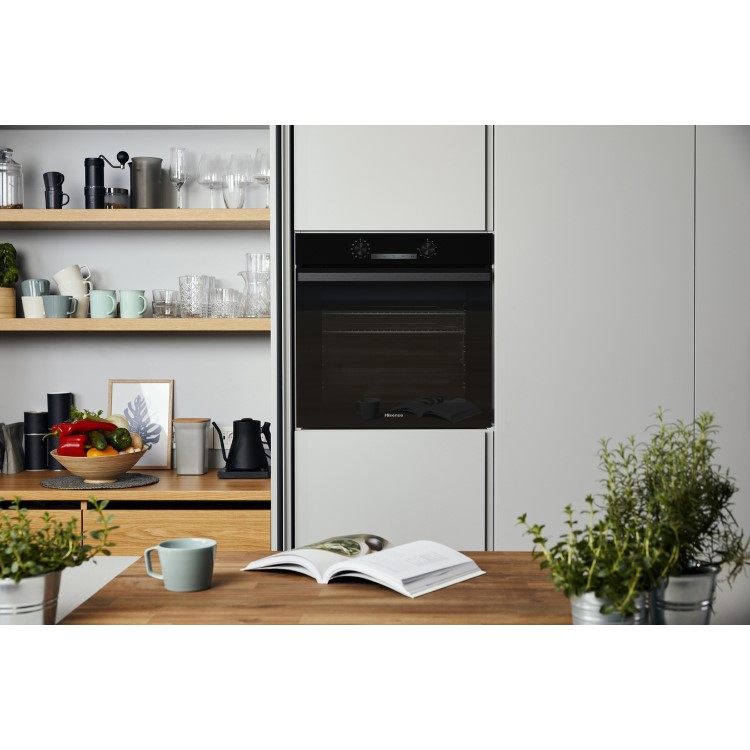 Refurbished Hisense BI62211CB 60cm Single Built In Electric Oven with Catalytic Cleaning Black