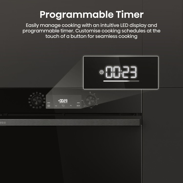 Hisense Hi2 BI626PBUPUK Electric Single Oven with Pyrolytic Cleaning - Black