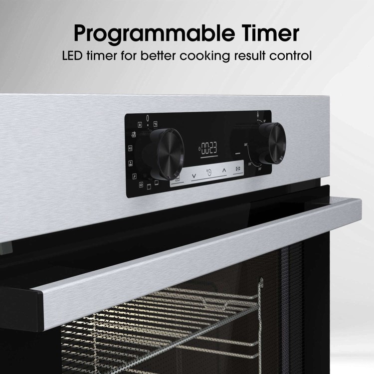 Refurbished Hisense BI64211PX 60cm Single Built In Electric Oven Stainless Steel