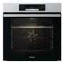Refurbished Hisense BI64211PX 60cm Single Built In Electric Oven with Pyrolytic Cleaning Stainless Steel