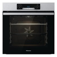 Refurbished Hisense BI64211PX 60cm Single Built In Electric Oven with Pyrolytic Cleaning Stainless Steel