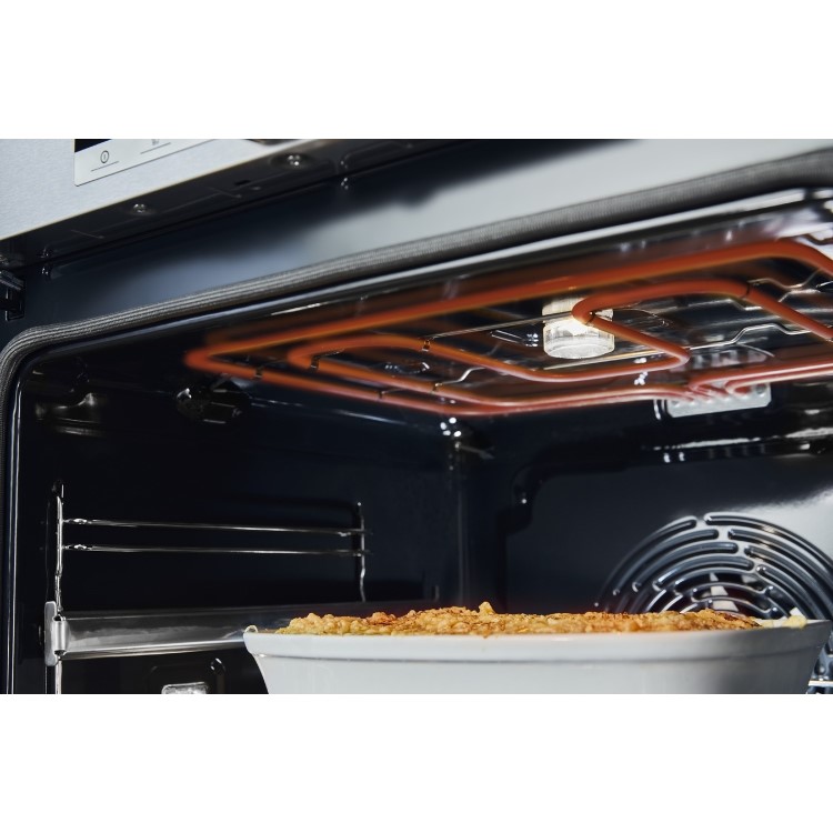 Refurbished Hisense BI64211PX 60cm Single Built In Electric Oven with Pyrolytic Cleaning Stainless Steel