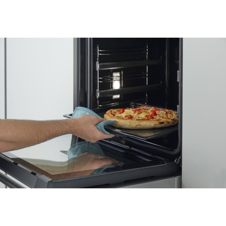 Refurbished Hisense BI64211PX 60cm Single Built In Electric Oven with Pyrolytic Cleaning Stainless Steel