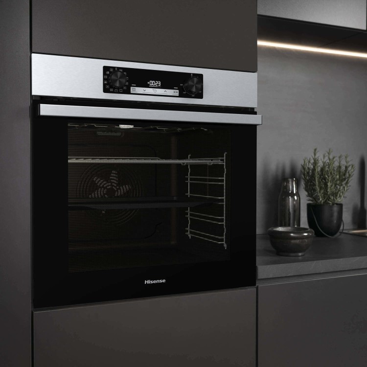 Refurbished Hisense BI64211PX 60cm Single Built In Electric Oven Stainless Steel