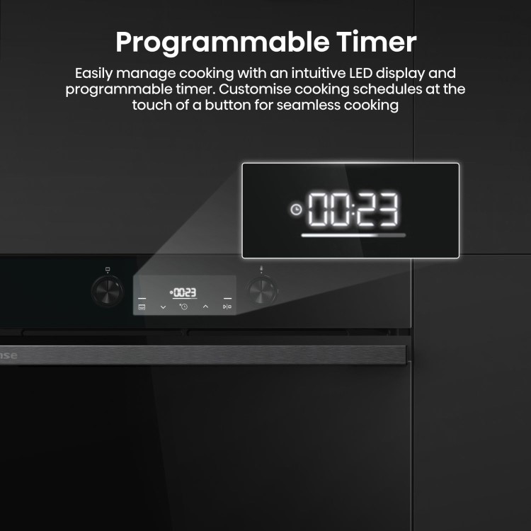 Hisense Hi4 BlackLine Built In Electric Single Steam Oven - Black