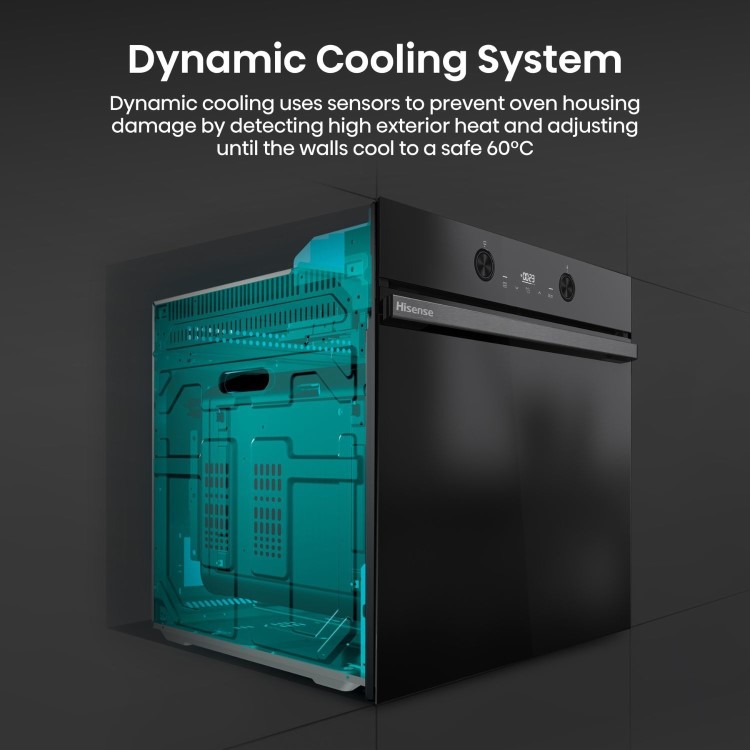 Hisense Hi4 BlackLine Built In Electric Single Steam Oven - Black