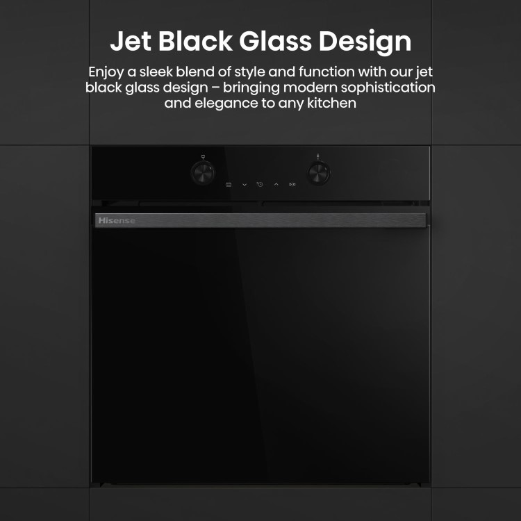 Hisense Hi4 BlackLine Built In Electric Single Steam Oven - Black