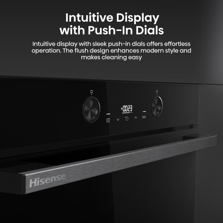 Hisense Hi4 BlackLine Built In Electric Single Steam Oven - Black