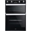 Belling Built-in Electric Fan Double Oven With Programmable Timer - Black