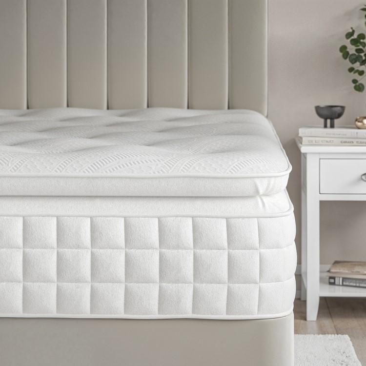 Super King Hybrid Memory Foam Top 2000 Pocket Sprung Pillow Top Mattress - Sleepful Premium