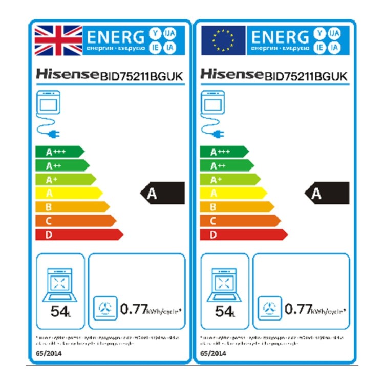 Hisense BID75211BGUK Built-Under Electric Double Oven - Black   