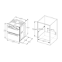 Refurbished Hisense BID75211BGUK 60cm Double Built Under Electric Oven Black
