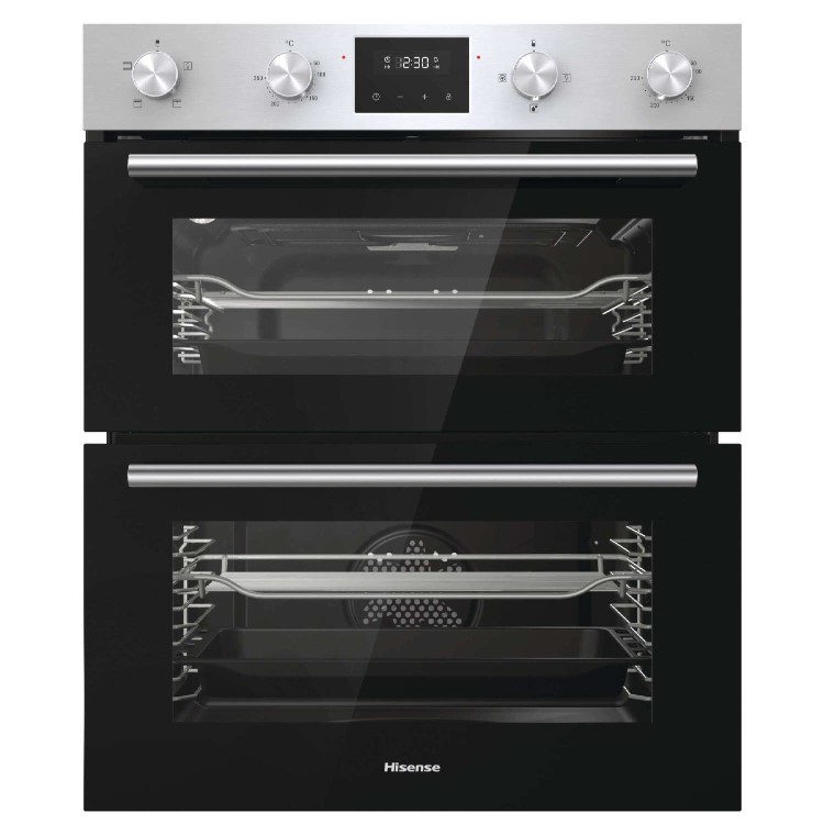 Refurbished Hisense BID75211XUK 60cm Double Built Under Electric Oven Stainless Steel