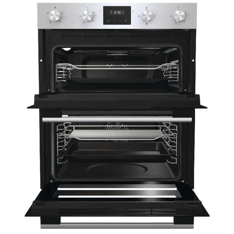 Refurbished Hisense BID75211XUK 60cm Double Built Under Electric Oven Stainless Steel