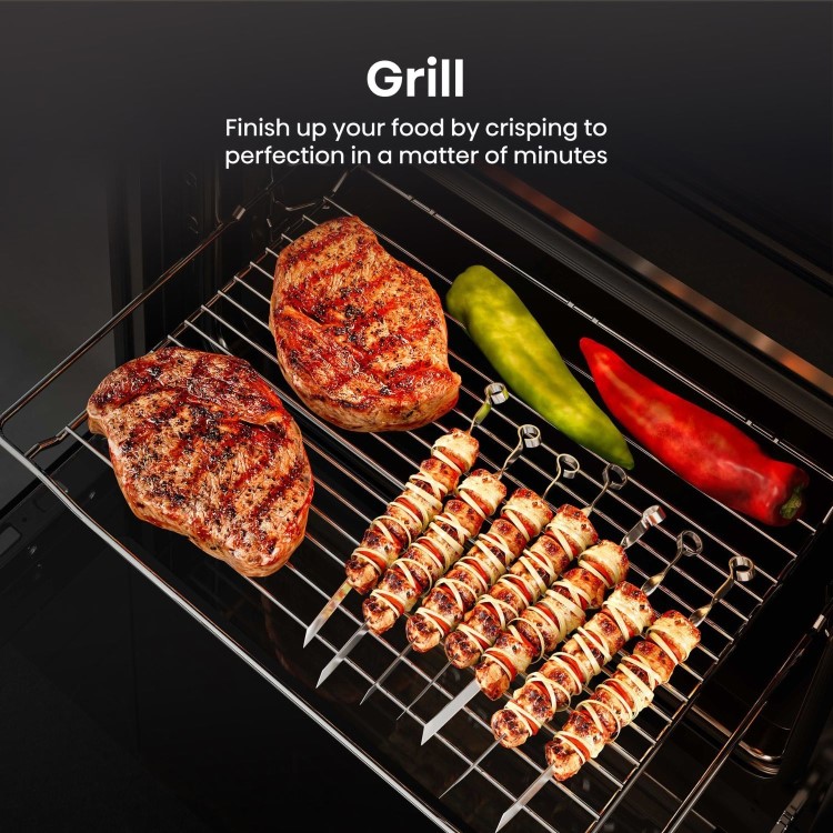 Refurbished Hisense Hi6 BID914221ADBG Built-In Electric Double Oven - Black