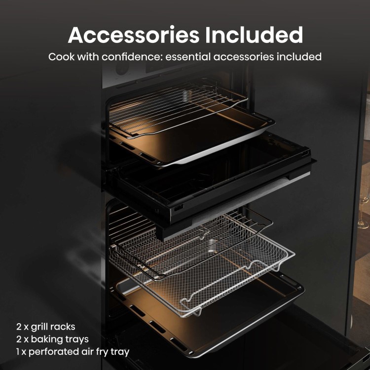 Hisense Hi6 BID914221AX Built-In Electric Double Oven - Stainless Steel
