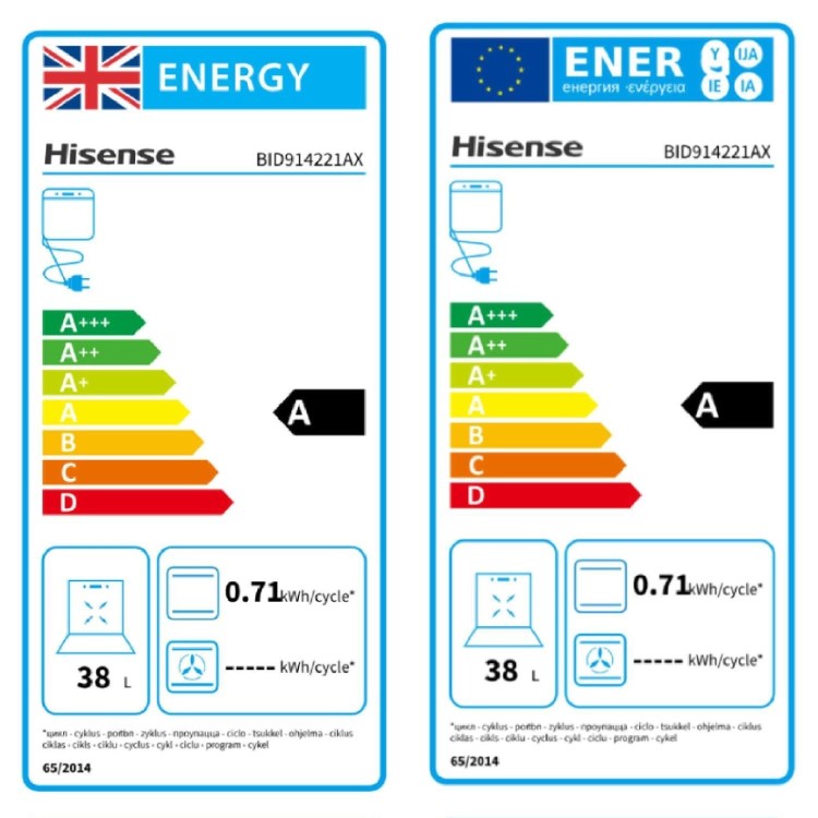 Hisense Hi6 BID914221AX Built-In Electric Double Oven - Stainless Steel