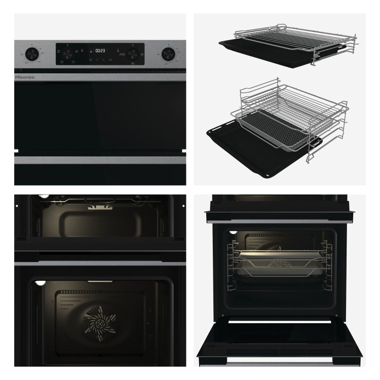 Hisense Hi6 BID914221AX Built-In Electric Double Oven - Stainless Steel