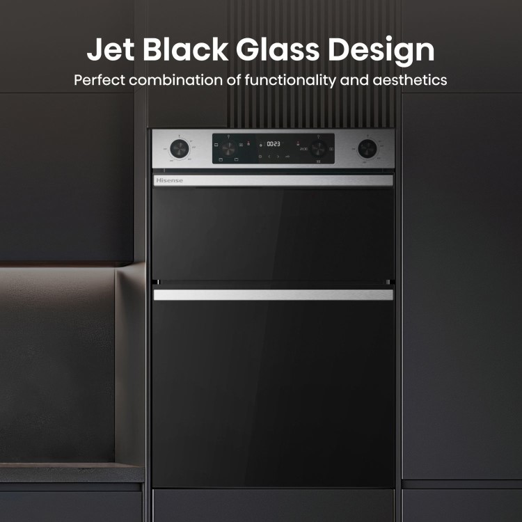 Hisense Hi6 BID914221AX Built-In Electric Double Oven - Stainless Steel
