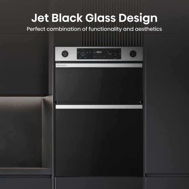 Hisense Hi6 Built-In Electric Double Oven - Stainless Steel