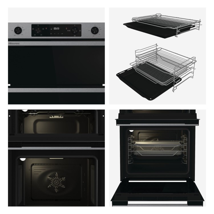 Hisense Hi6 Built-In Electric Double Oven - Stainless Steel
