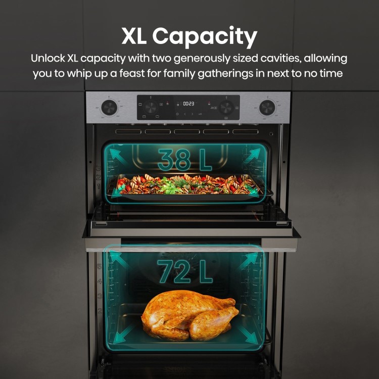 Hisense Hi6 Built-In Electric Double Oven - Stainless Steel