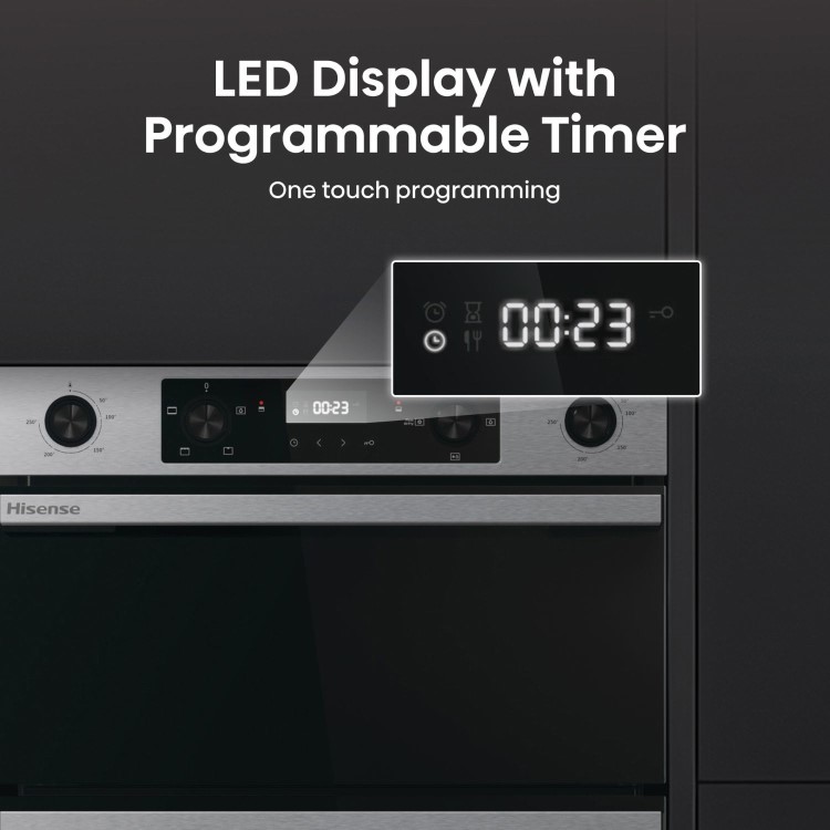 Hisense Hi6 Built-In Electric Double Oven - Stainless Steel