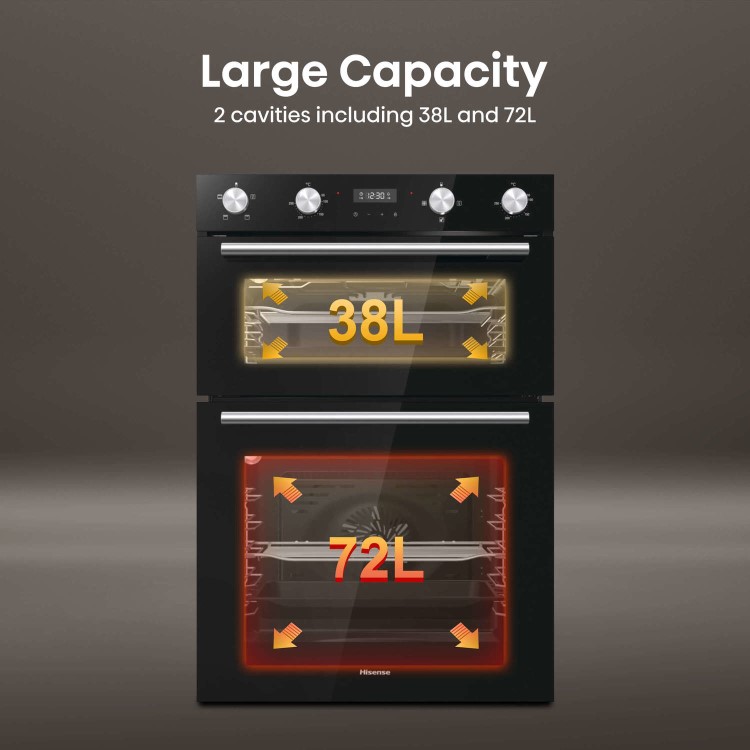 Hisense BID95211BGUK Built-In Electric Double Oven - Black