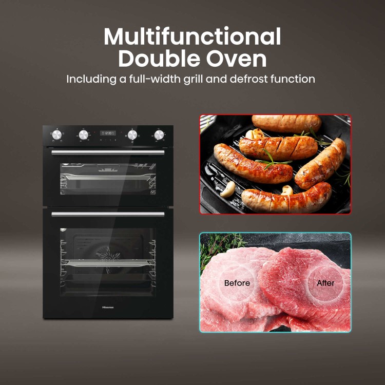 Hisense BID95211BGUK Built-In Electric Double Oven - Black