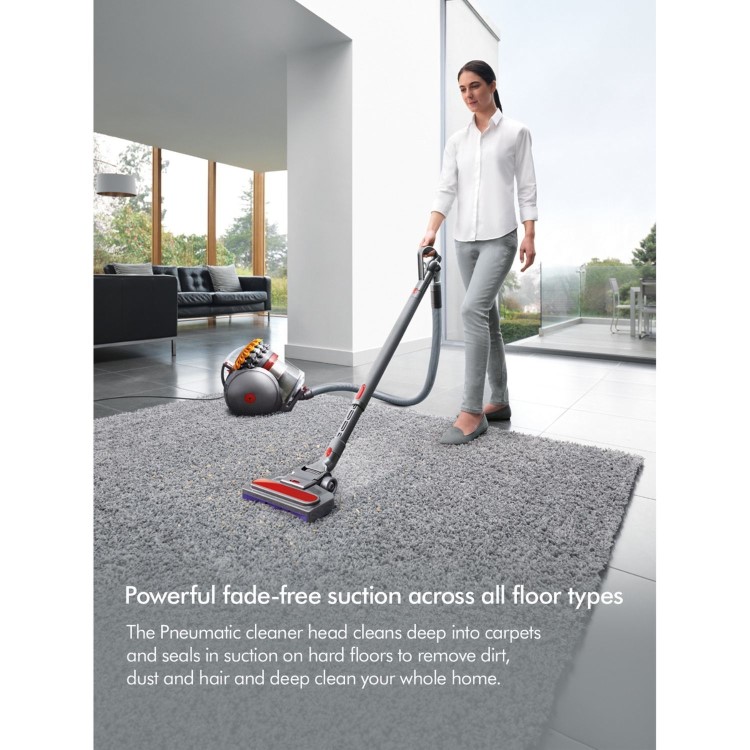 Dyson Big Ball Multi Floor 2 Cylinder Corded Vacuum Cleaner - Iron & Yellow