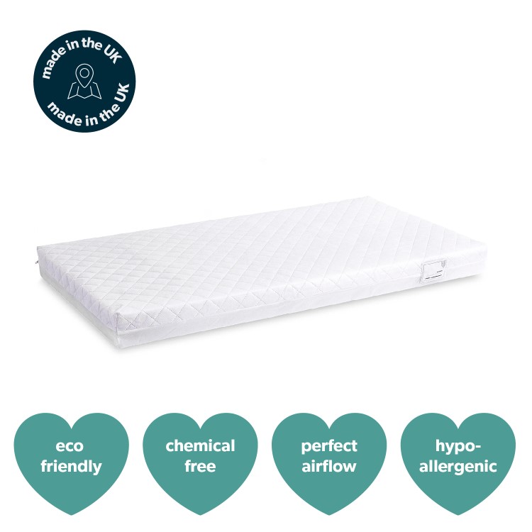 Breathable Pocket Sprung Cot Bed Mattress 120 x 60 cm - Billie