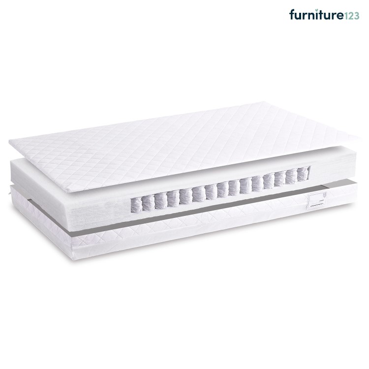 Breathable Pocket Sprung Cot Bed Mattress 120 x 60 cm - Billie