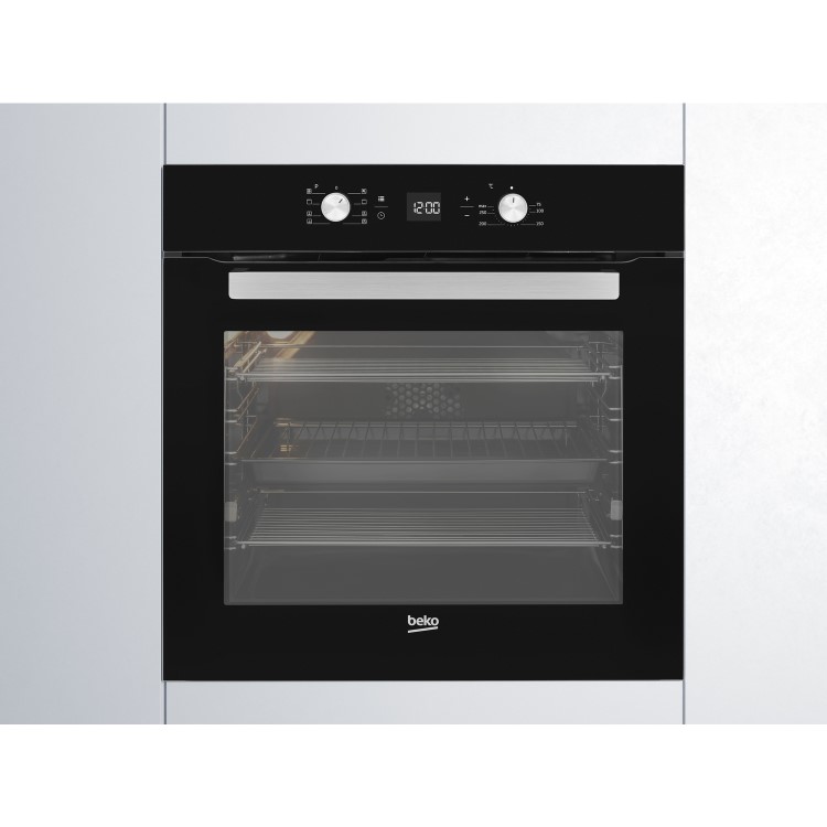 BEKO BIM14300BC 8 Function Electric Built-in Single Oven With LED Programmer Black
