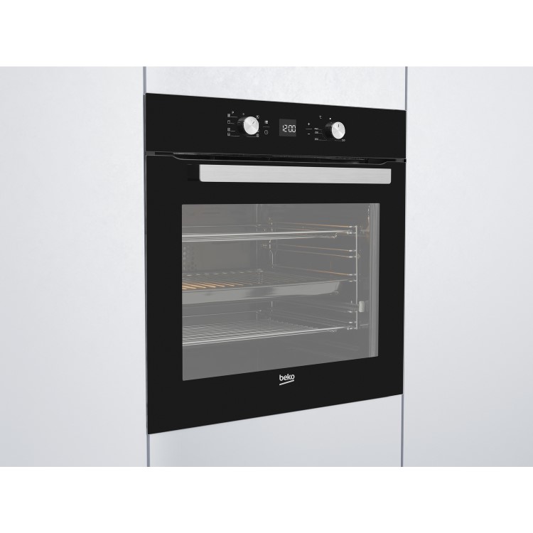 BEKO BIM14300BC 8 Function Electric Built-in Single Oven With LED Programmer Black