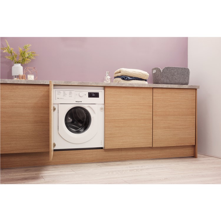 HOTPOINT BIWDHG7148 7kg Wash 5kg Dry 1400rpm Integrated Washer Dryer - White