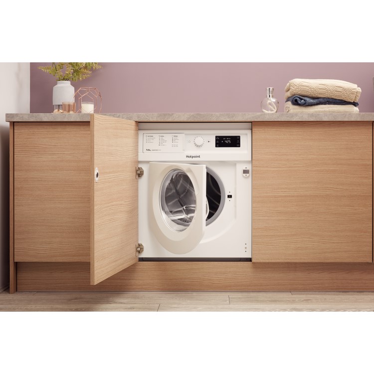 HOTPOINT BIWDHG7148 7kg Wash 5kg Dry 1400rpm Integrated Washer Dryer - White