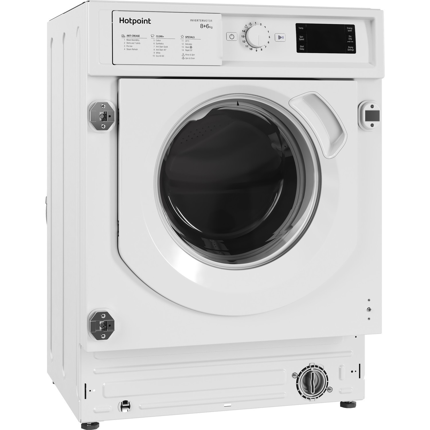 Hotpoint 8kg Wash 6kg Dry Integrated Washer Dryer With Quiet Inverter Motor BuyItDirect.ie