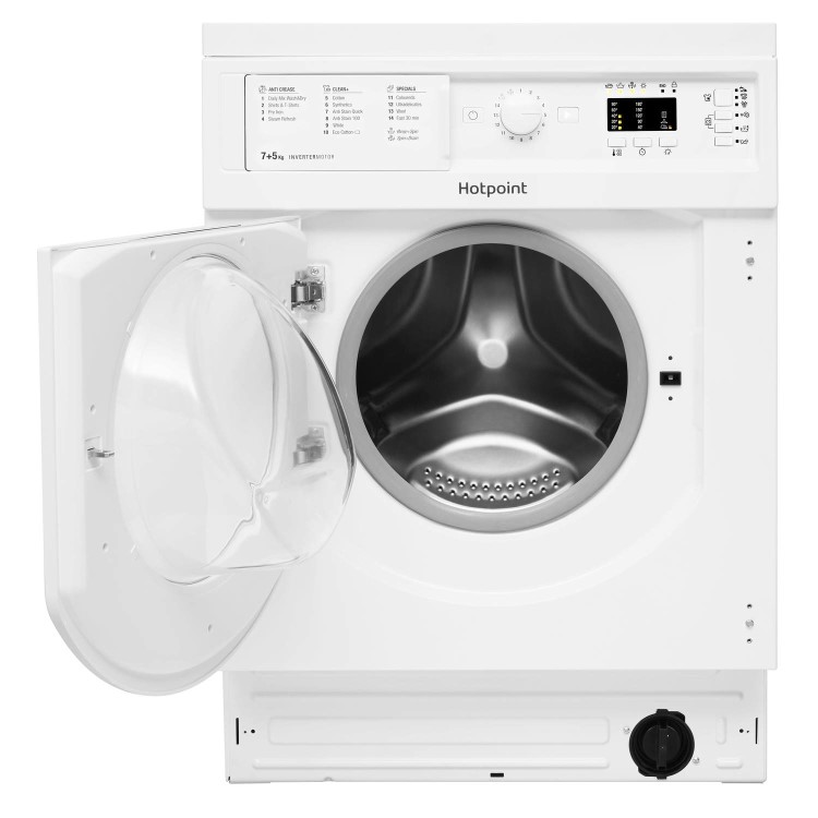 HOTPOINT BIWDHL7128 7kg Wash 5kg Dry 1200rpm Integrated Washer Dryer - White