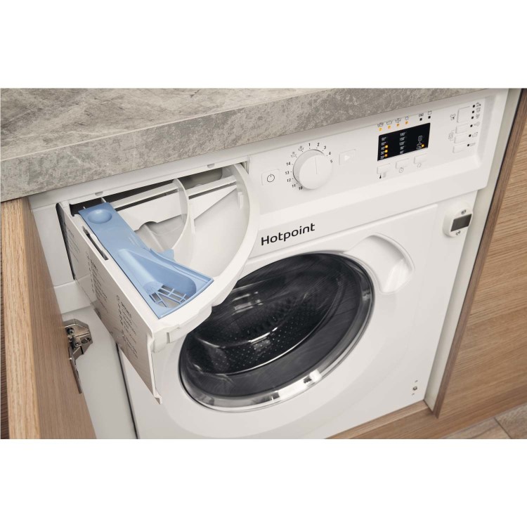 HOTPOINT BIWDHL7128 7kg Wash 5kg Dry 1200rpm Integrated Washer Dryer - White