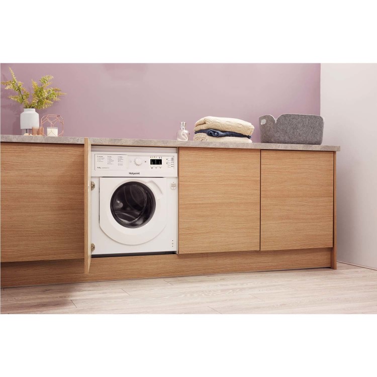 HOTPOINT BIWDHL7128 7kg Wash 5kg Dry 1200rpm Integrated Washer Dryer - White
