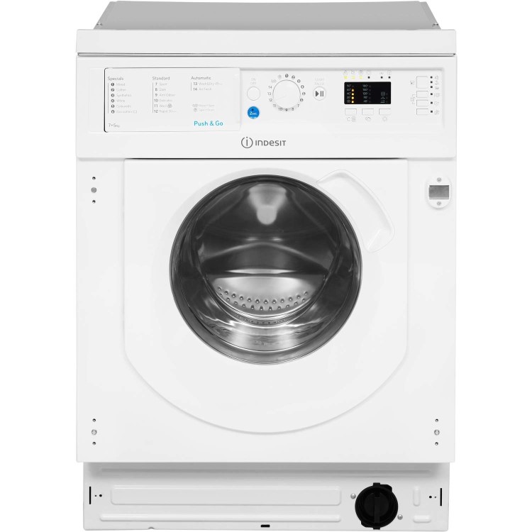 Indesit BIWDIL7125 7kg Wash 5kg Dry 1200rpm Integrated Washer Dryer - White