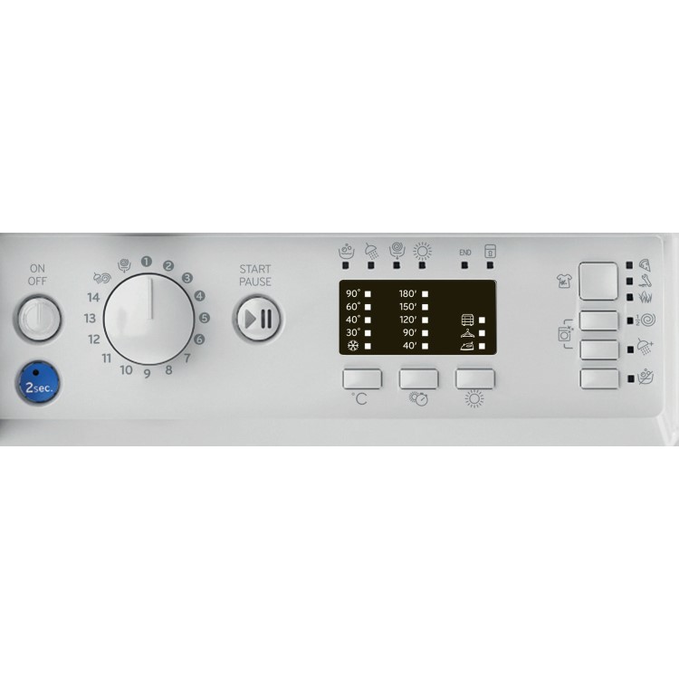 Refurbished Indesit BIWDIL75125UKN Integrated 7/5KG 1200 Spin Washer Dryer