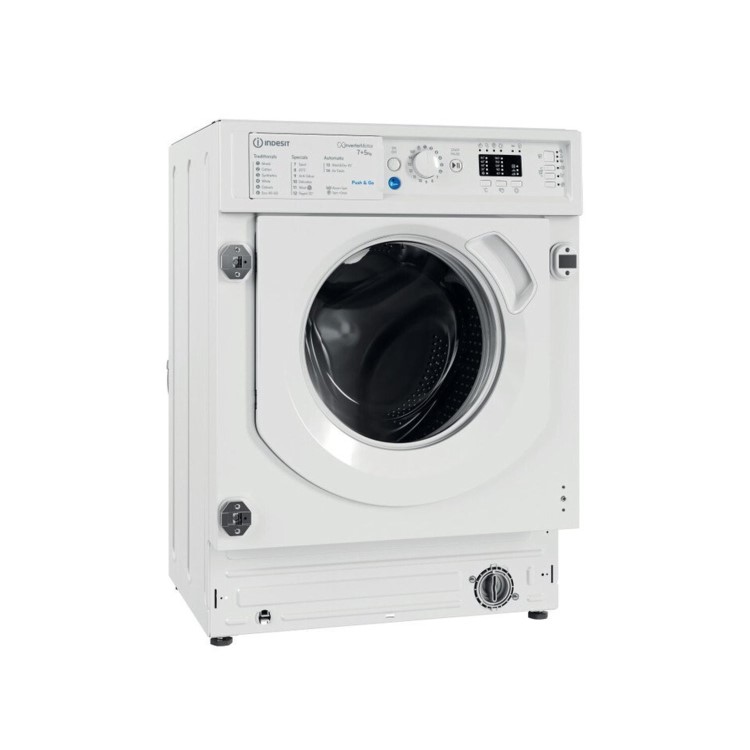 Refurbished Indesit Push&Go BIWDIL75148UK Integrated 7/5KG 1400 Spin Washer Dryer White