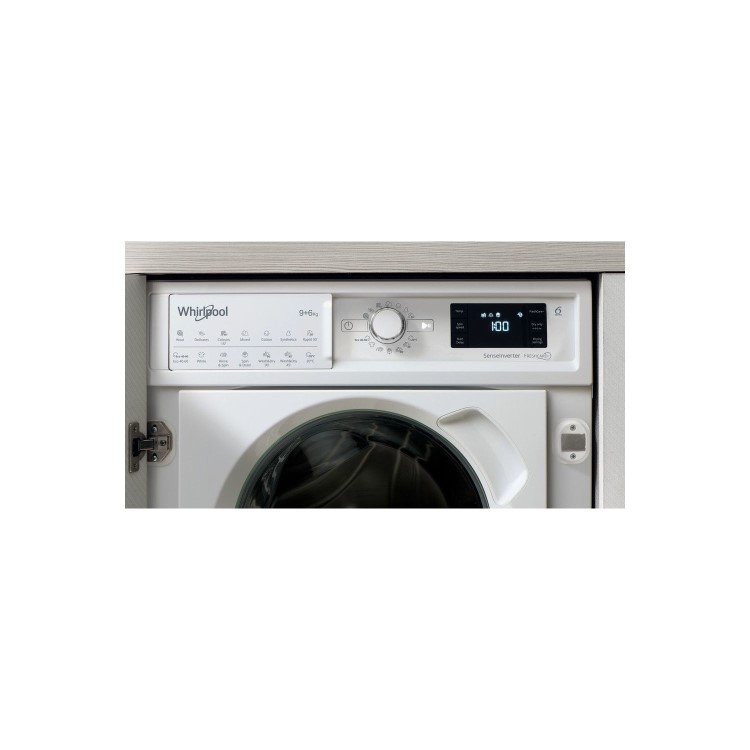 Refurbished Whirlpool BIWDWG961485 Integrated 9/6KG 1400 Spin Washer Dryer White