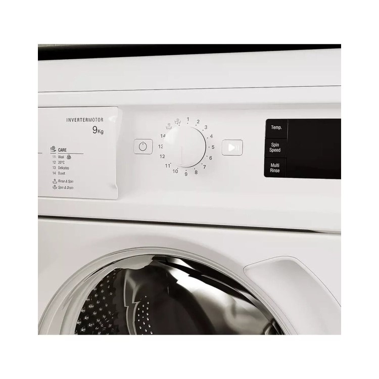 Refurbished Hotpoint Anti-stain BIWMHG91485UK Integrated 9KG 1400 Spin Washing Machine White