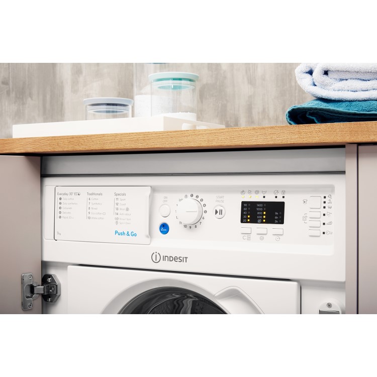 INDESIT BIWMIL71452 7kg 1400rpm Integrated Washing Machine - White