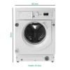 Indesit 9kg 1400rpm Integrated Washing Machine