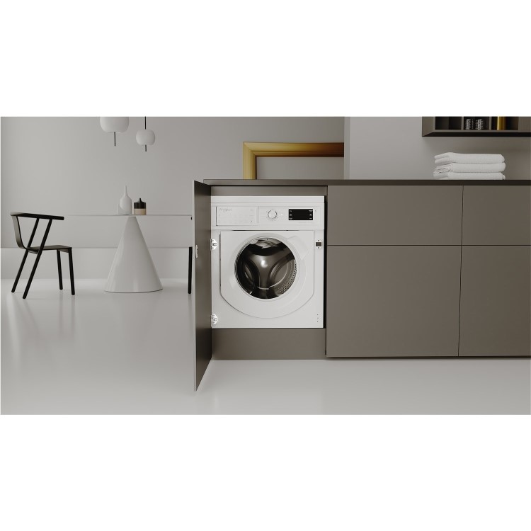 Refurbished Whirlpool 6th sense BIWMWG91485UK Integrated 9KG 1400 Spin Washing Machine White