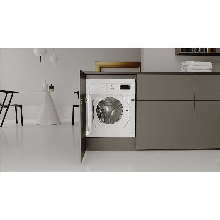 Refurbished Whirlpool 6th sense BIWMWG91485UK Integrated 9KG 1400 Spin Washing Machine White