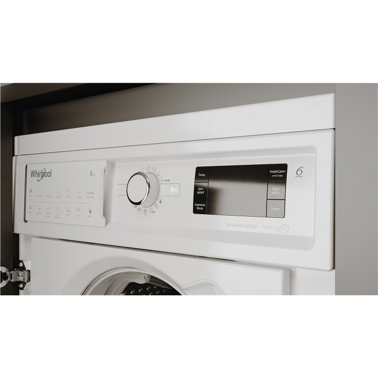 Refurbished Whirlpool 6th sense BIWMWG91485UK Integrated 9KG 1400 Spin Washing Machine White